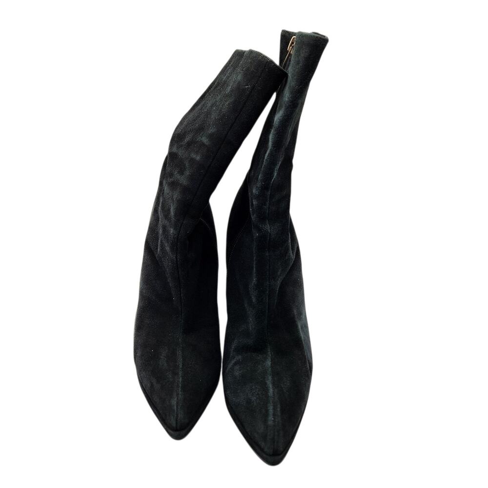 Colin Stuart Black Suede Pointed Toe Heeled Boots… - image 2